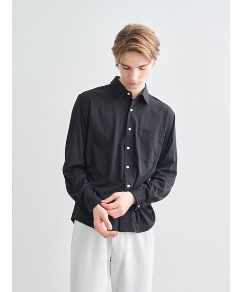 three dots / スリードッツ シャツ・ブラウス | Men's silky paper cotton shirts | 詳細7