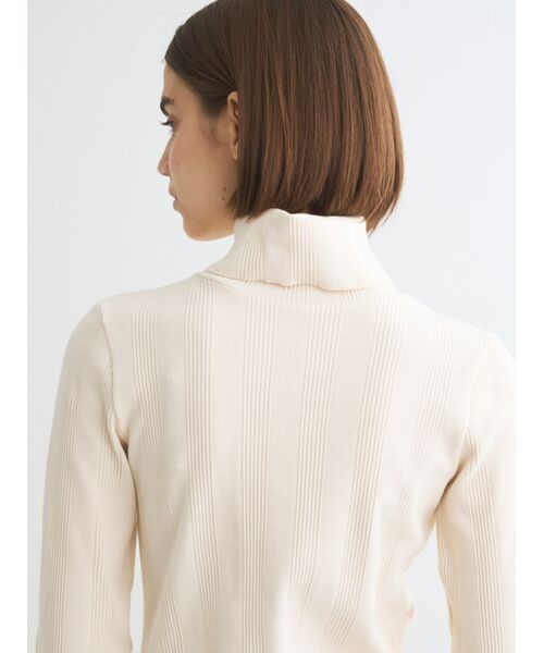 three dots / スリードッツ ニット・セーター | Random rib 2way l/s turtleneck | 詳細9