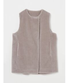 three dots / スリードッツ その他アウター | Wool boa vest