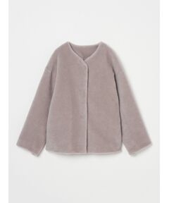 three dots / スリードッツ その他アウター | Wool boa short coat