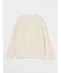 three dots / スリードッツ ニット・セーター | Big stitch sweater l/s crew top