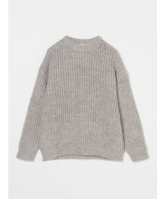 three dots / スリードッツ ニット・セーター | Big stitch sweater l/s crew top