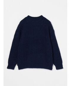 three dots / スリードッツ ニット・セーター | Big stitch sweater l/s crew top