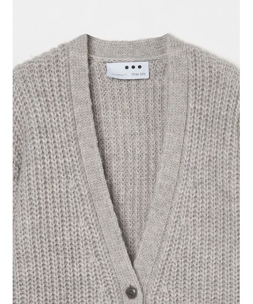 three dots / スリードッツ ニット・セーター | Big stitch sweater longcardigan | 詳細2