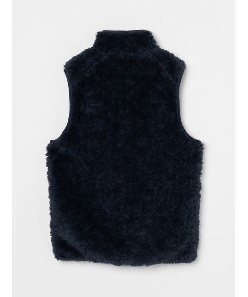 three dots / スリードッツ その他アウター | Men's upcycle eco fur zip vest | 詳細1