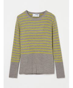 Wool outfit rib tee knit