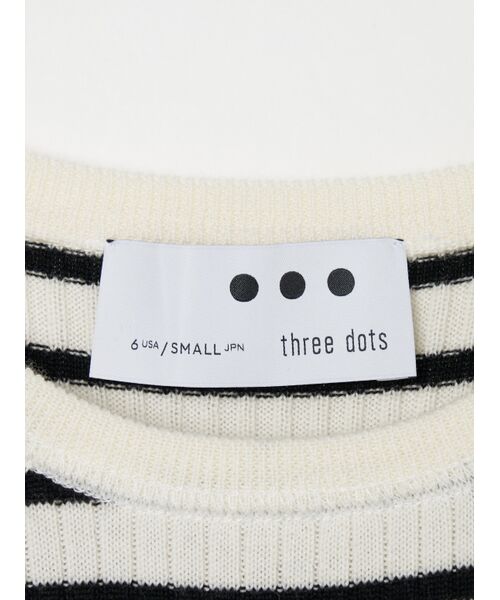 three dots / スリードッツ ニット・セーター | Wool outfit rib tee knit | 詳細3