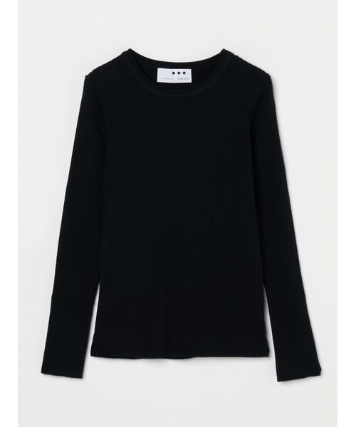 Wool outfit rib tee knit