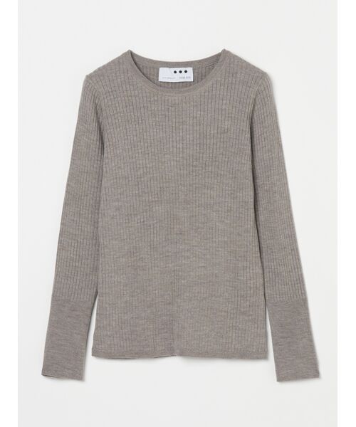 Wool outfit rib tee knit （ニット・セーター）｜three dots