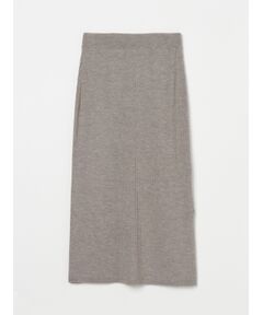 Wool outfit rib narrow skirt