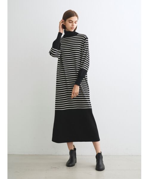 three dots / スリードッツ ドレス | Wool outfit dress | 詳細6