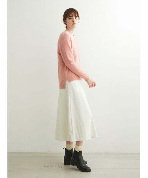 three dots / スリードッツ スカート | Stretch tweed skirt | 詳細8