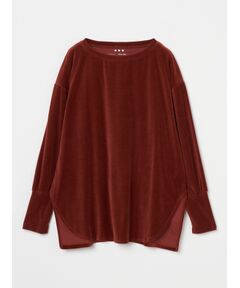 Compact velour loose top