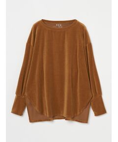 Compact velour loose top