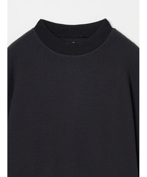 three dots / スリードッツ ニット・セーター | Men's wool waffle l/s mock neck | 詳細2