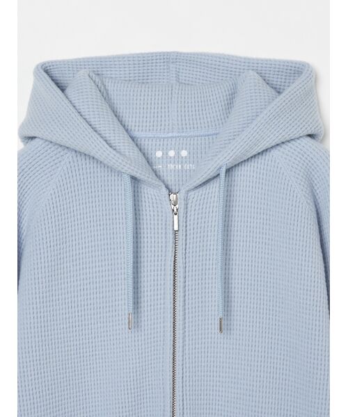 three dots / スリードッツ ニット・セーター | Men's wool waffle zip hoody | 詳細2