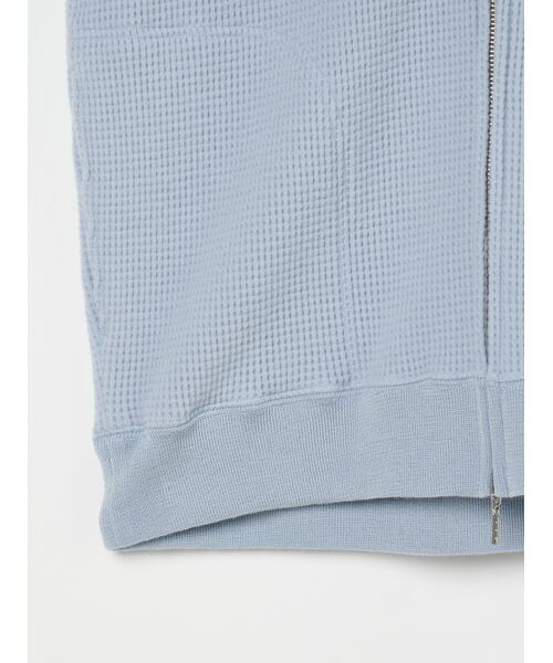 three dots / スリードッツ ニット・セーター | Men's wool waffle zip hoody | 詳細4