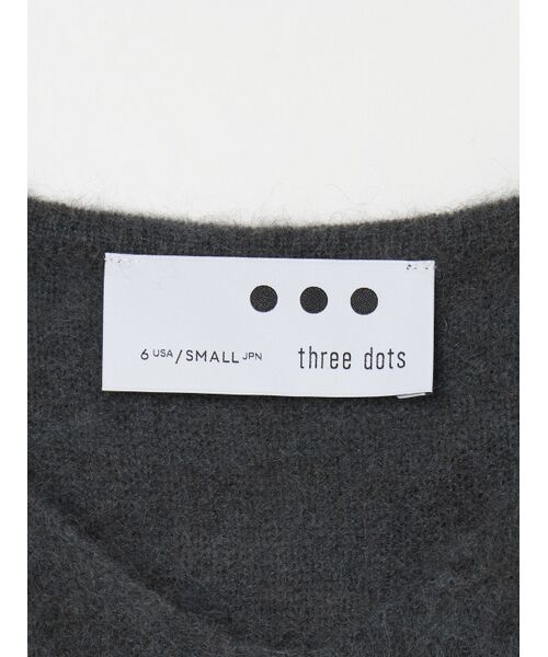 three dots / スリードッツ ニット・セーター | Fur mohair l/s vneck | 詳細3
