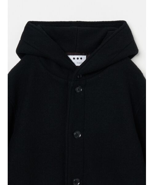 three dots / スリードッツ その他アウター | Men's wool fleece hooded coat | 詳細2