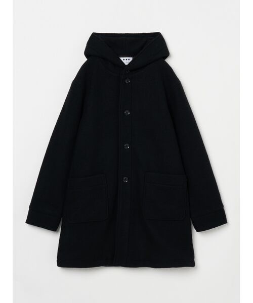 セール】 Men's wool fleece hooded coat （その他アウター）｜three