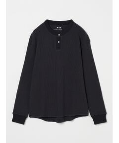 three dots / スリードッツ ニット・セーター | Men's wool waffle l/s henley neck