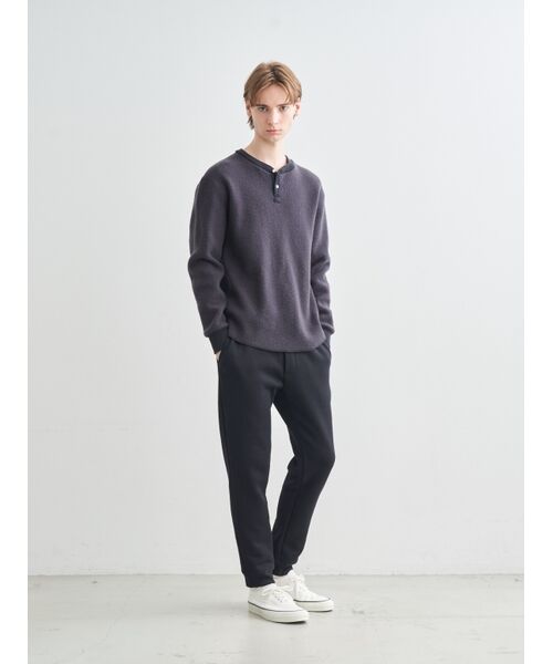 three dots / スリードッツ ニット・セーター | Men's wool waffle l/s henley neck | 詳細10