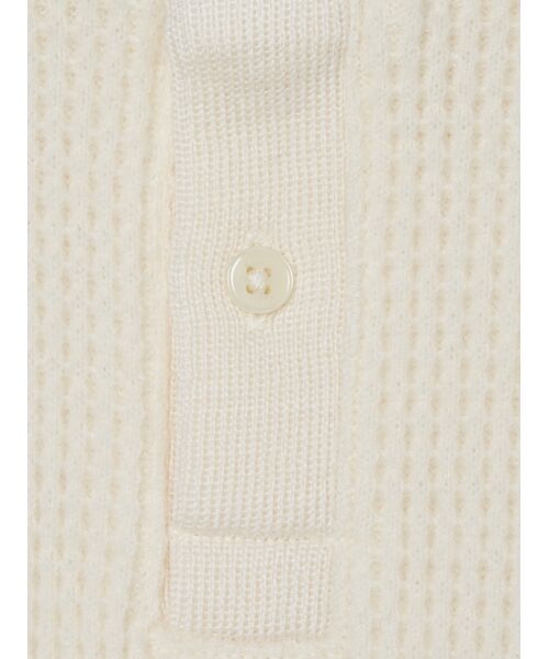 three dots / スリードッツ ニット・セーター | Men's wool waffle l/s henley neck | 詳細5