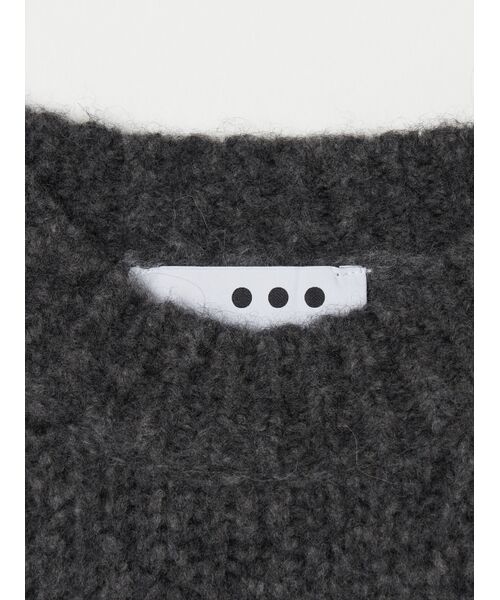 three dots / スリードッツ ニット・セーター | Men's shaggy sweater crew neck | 詳細5