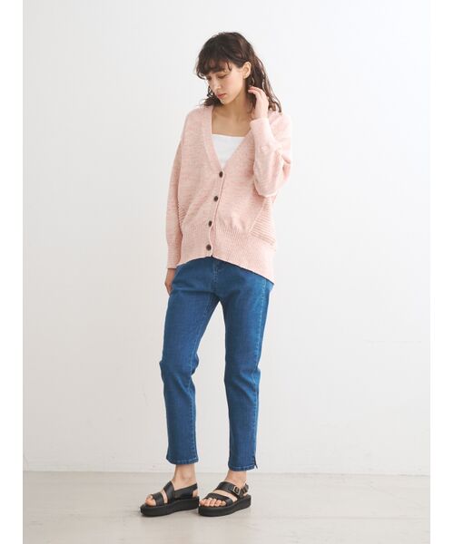 three dots / スリードッツ ニット・セーター | Spring melange cardigan | 詳細10