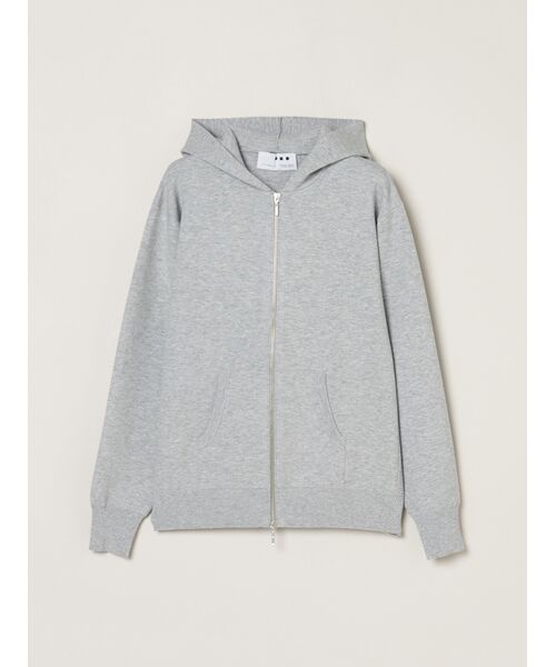three dots / スリードッツ その他トップス | Power smooth knit zipup hoody(granite)