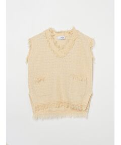 Tweedy stitch vest