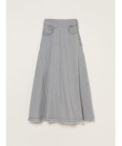 three dots / スリードッツ スカート | Denim volume flair skirt