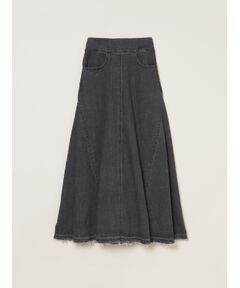 three dots / スリードッツ スカート | Denim volume flair skirt