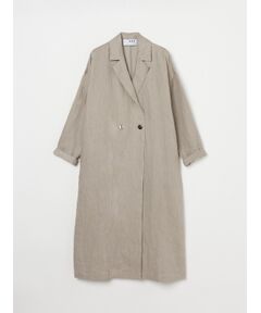 Rough linen oversized trench