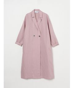 Rough linen oversized trench