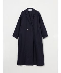 Rough linen oversized trench