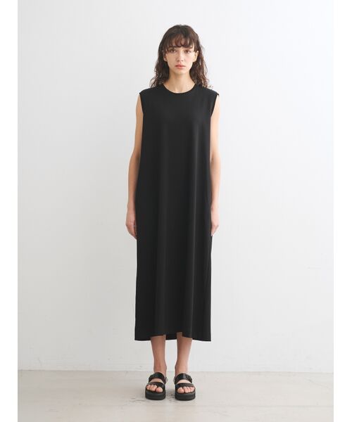 three dots / スリードッツ ドレス | Haute cotton smooth tuck dress | 詳細10