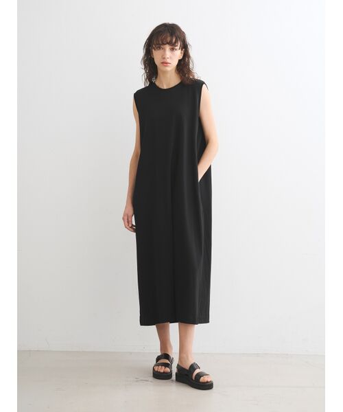 three dots / スリードッツ ドレス | Haute cotton smooth tuck dress | 詳細6