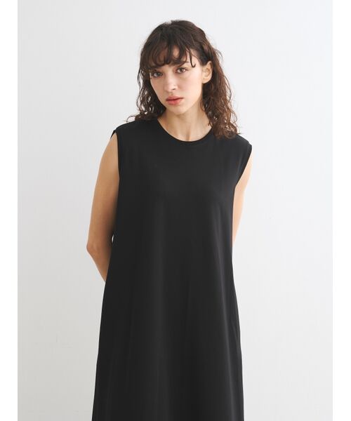 three dots / スリードッツ ドレス | Haute cotton smooth tuck dress | 詳細8