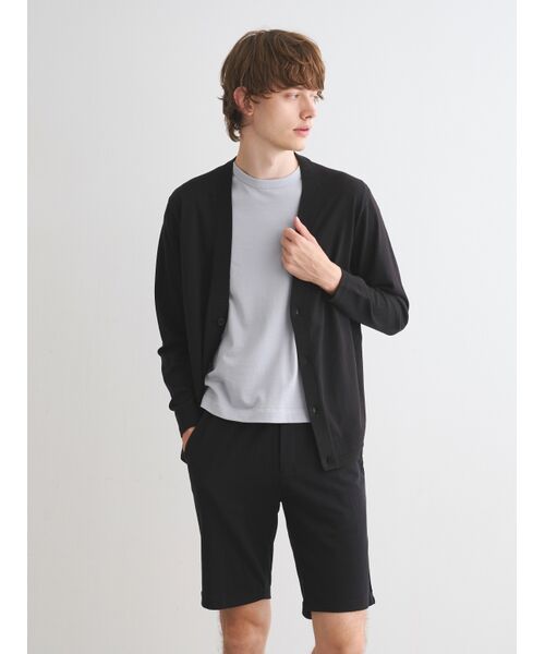 three dots / スリードッツ カーディガン・ボレロ | Men's organic cotton v neck cardigan | 詳細8