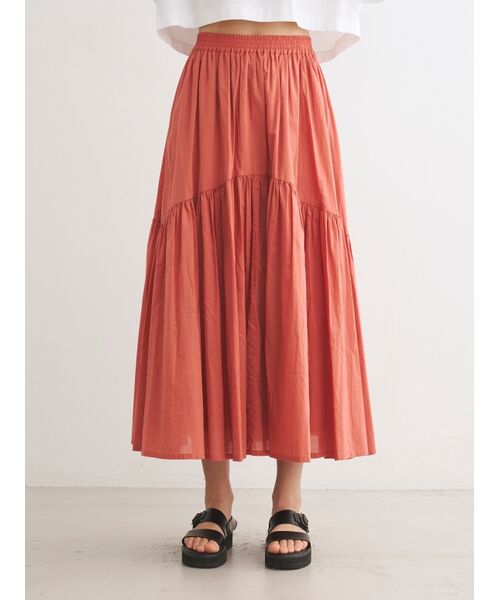 three dots / スリードッツ スカート | Vintage lawn tiered skirt | 詳細9