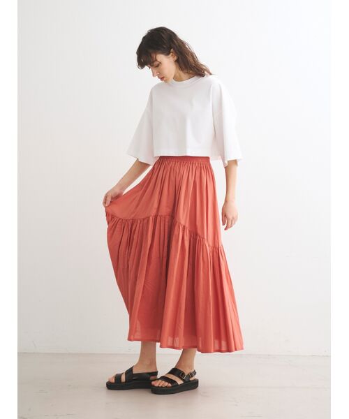 three dots / スリードッツ スカート | Vintage lawn tiered skirt | 詳細7