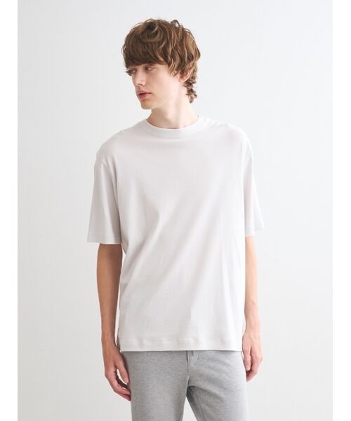 three dots / スリードッツ Tシャツ | Men's Organic cotton knit layered crew neck | 詳細7