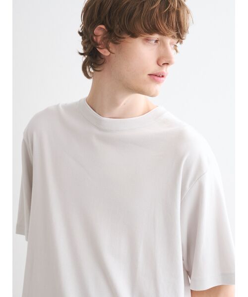 three dots / スリードッツ Tシャツ | Men's Organic cotton knit layered crew neck | 詳細8