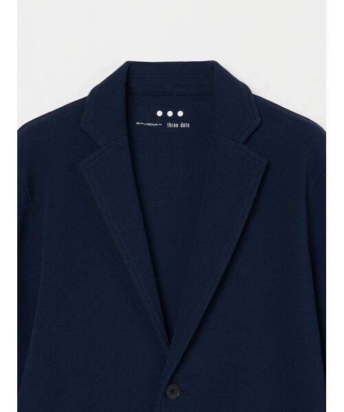 three dots / スリードッツ テーラードジャケット | Men's pique cardboard jacket | 詳細2