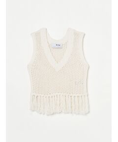 Lace fringe vest