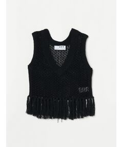 Lace fringe vest