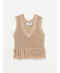 Lace fringe vest