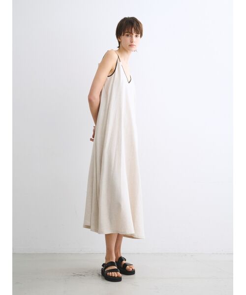 three dots / スリードッツ ドレス | Rayon linen dress | 詳細9