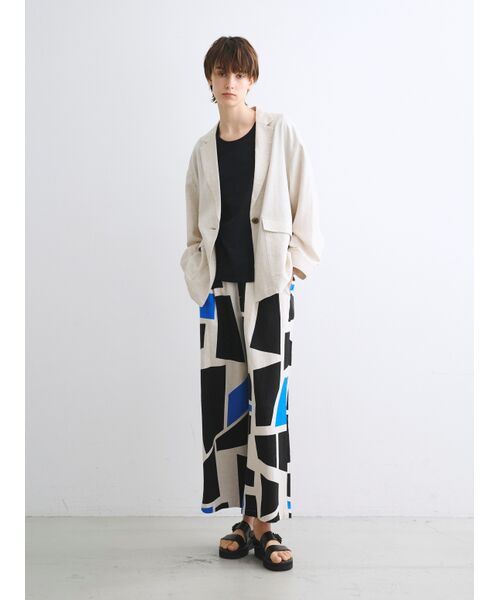 three dots / スリードッツ その他パンツ | Rayon linen wide pant | 詳細8